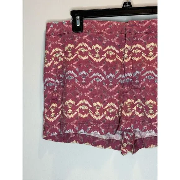 Free People Wild Plum Linen Blend Shorts Size 10 - Picture 2 of 6